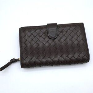 Bottega Veneta Brown Intrecciato Leather Bi-Fold Wallet